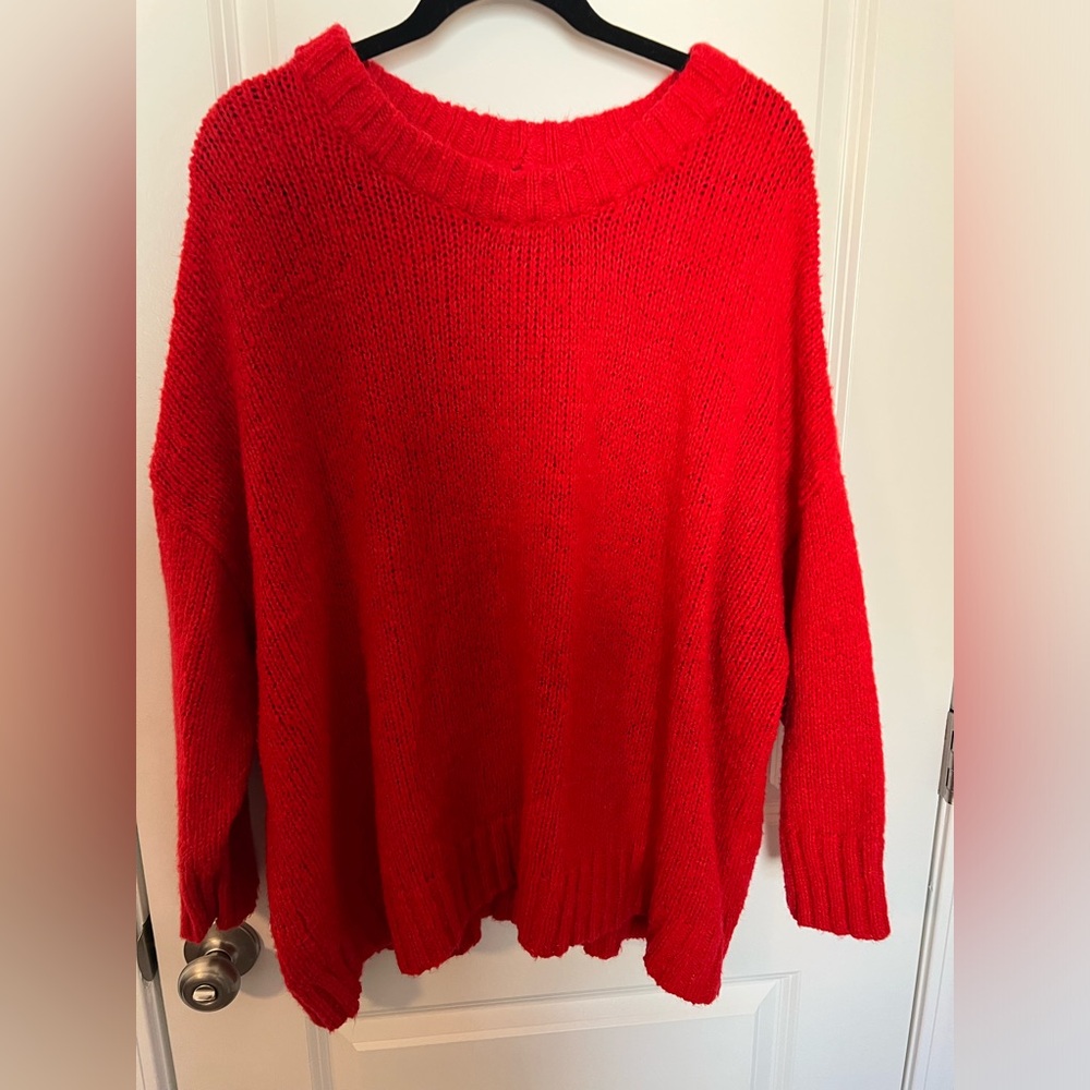 Oversized Red cozy sweater